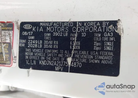 2018 Kia Soul from USA, damaged, VIN KNDJN2A21J7554870
